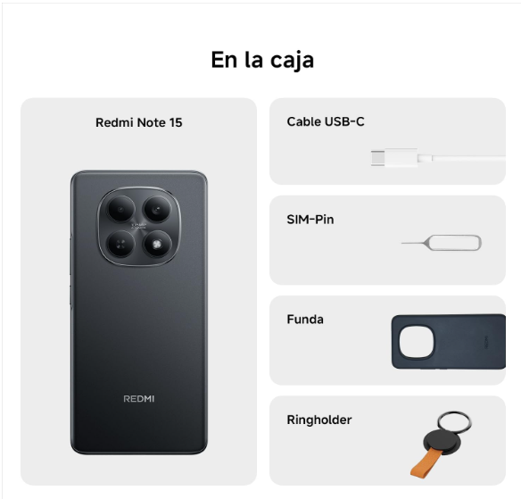 Xiaomi Redmi Note 15 8+256GB AMOLED 108MP Azul Glaciar – Versión ES