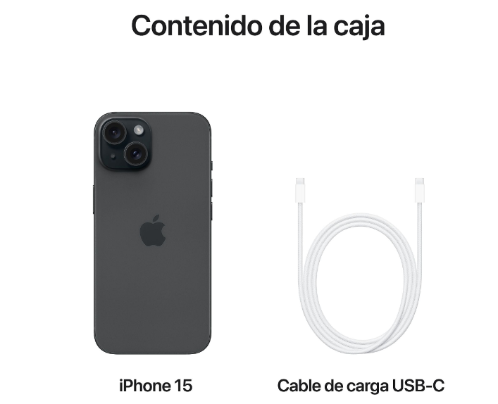 iPhone 15 128GB Negro – Nuevo, Libre y Garantía Oficial Apple