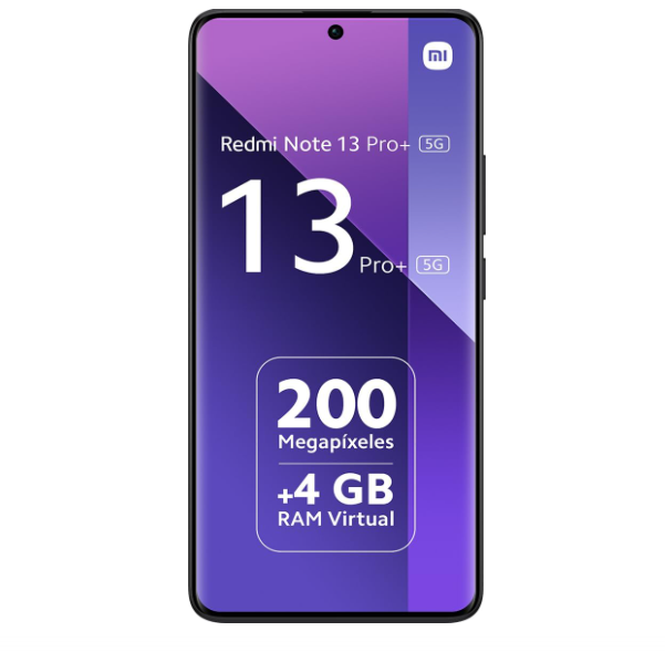 Xiaomi Redmi Note 13 Pro+ 5G 256GB Midnight Black – 8GB RAM, 200MP, AMOLED Curva 120Hz