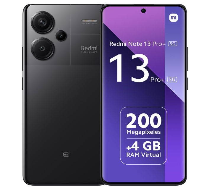 Xiaomi Redmi Note 13 Pro+ 5G 256GB Plata – 8GB RAM, 200MP, AMOLED Curva 120Hz, Reacondicionado