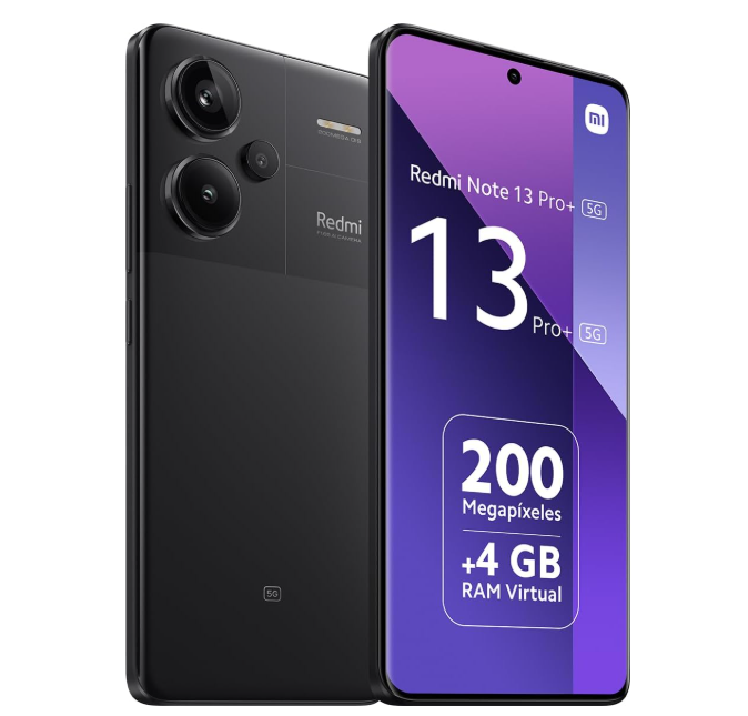 Xiaomi Redmi Note 13 Pro+ 5G 256GB Plata – 8GB RAM, 200MP, AMOLED Curva 120Hz, Reacondicionado