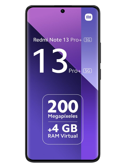 Xiaomi Redmi Note 13 Pro+ 5G 256GB Plata – 8GB RAM, 200MP, AMOLED Curva 120Hz, Reacondicionado