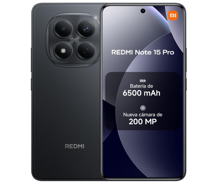 Xiaomi Redmi Note 15 Pro 256GB Black – 8GB RAM, 200MP, AMOLED 120Hz, Sin Cargador (Versión ES)