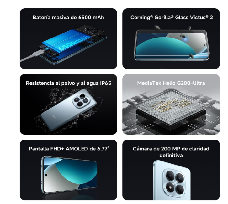 Xiaomi Redmi Note 15 Pro 256GB Black – 8GB RAM, 200MP, AMOLED 120Hz, Sin Cargador (Versión ES)