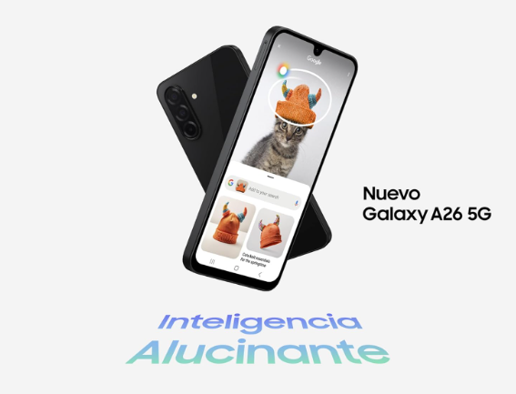 Samsung Galaxy A26 5G 256GB Negro – 6GB RAM, Super AMOLED 6.7”, 50MP, 5000 mAh, Garantía 3+1 Años