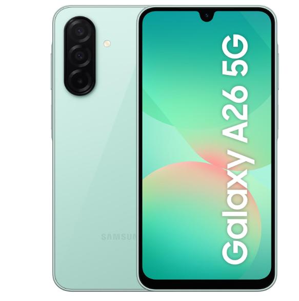 Samsung Galaxy A26 5G 256GB verde – 6GB RAM, Super AMOLED 6.7”, 50MP, 5000 mAh, Garantía 3+1 Años